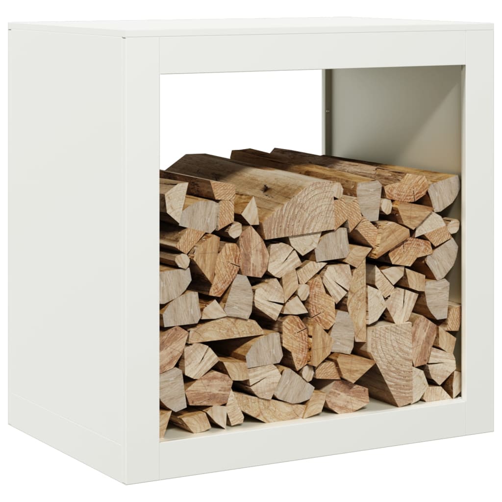 Vidaxx support à bois de chauffage 60x40x60 cm acier blanc