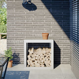 Vidaxx support à bois de chauffage 60x40x60 cm acier blanc