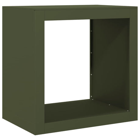 Vidaxx support à bois de chauffage 60x40x60 cm acier vert