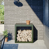 Vidaxx support à bois de chauffage 60x40x60 cm acier vert