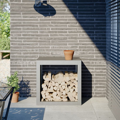Vidaxx support à bois de chauffage 60x40x60 cm en acier inoxydable