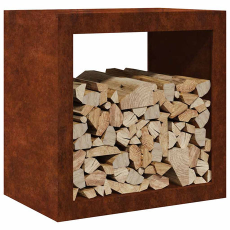 Vidaxx support à bois de chauffage 60x40x60 cm en acier résistant aux intempéries