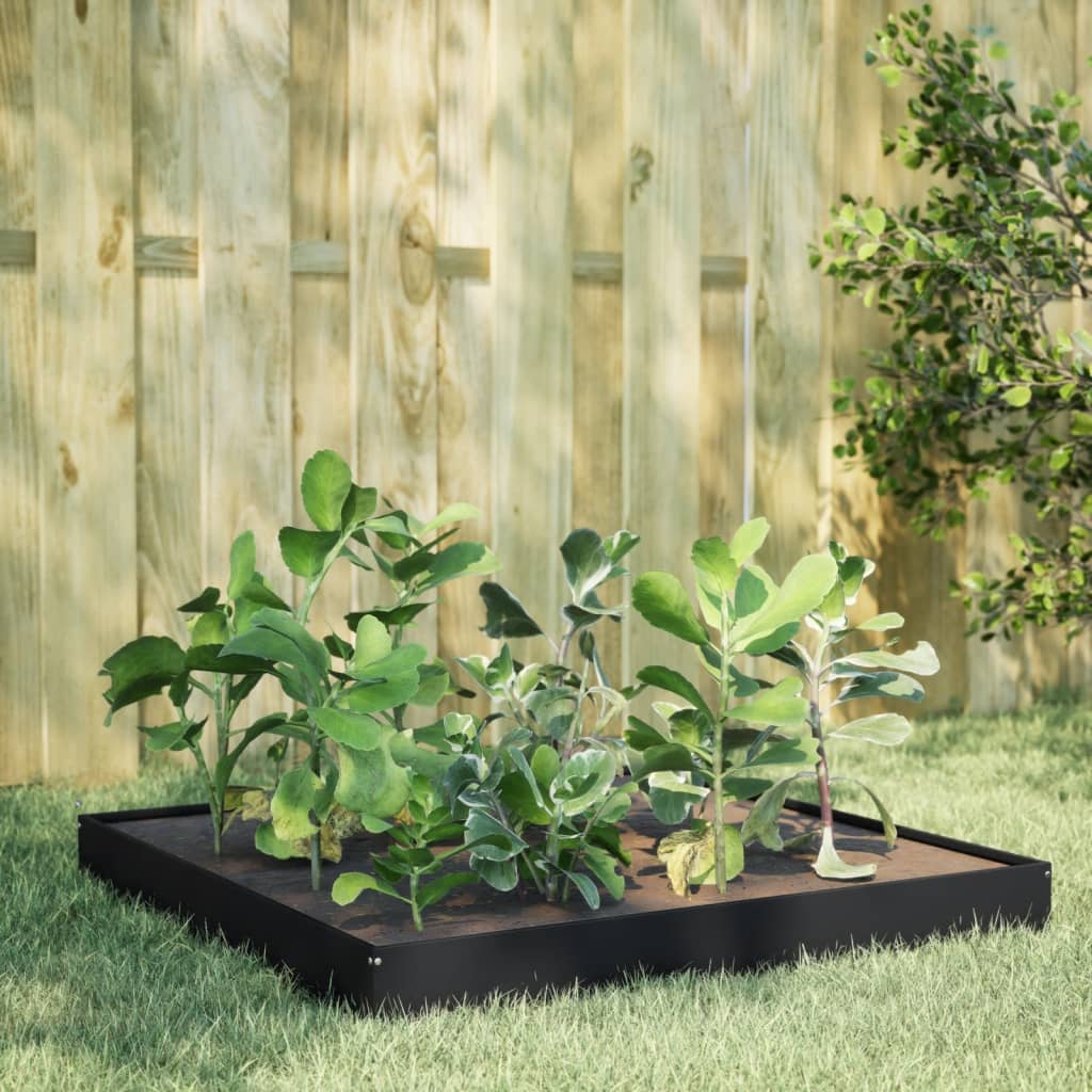 Vidaxl plantenbak verhoogd 100x100x18,5 cm staal