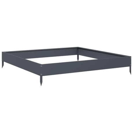 Vidaxx jardinière surélevée 100x100x18,5 cm acier anthracite