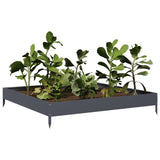 Vidaxx jardinière surélevée 100x100x18,5 cm acier anthracite