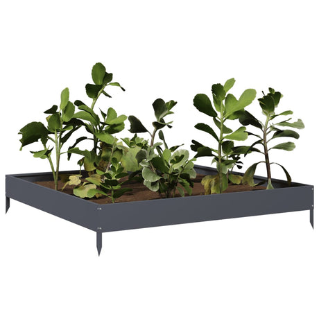 Vidaxx jardinière surélevée 100x100x18,5 cm acier anthracite