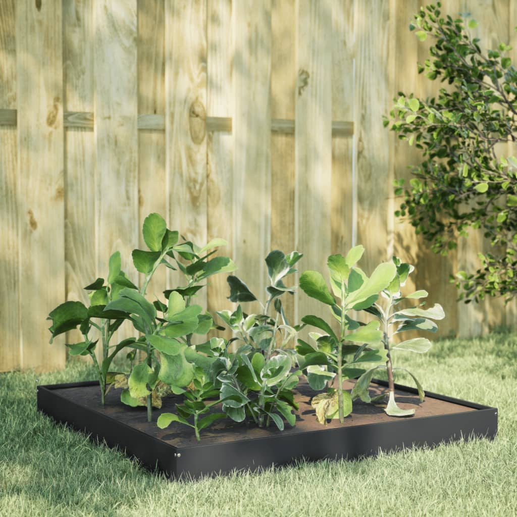 Vidaxx jardinière surélevée 100x100x18,5 cm acier anthracite