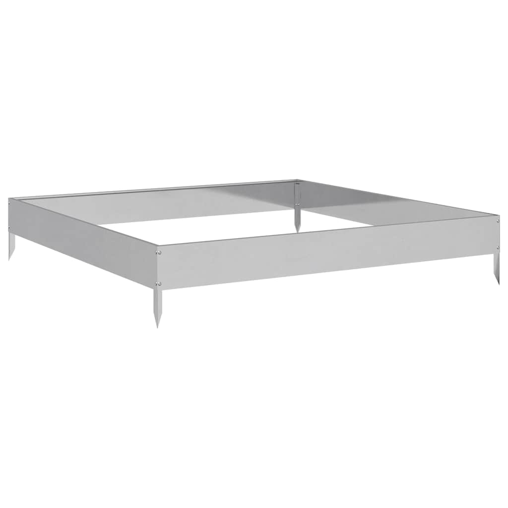 VidaXL jardinière surélevée 100x100x18,5 cm en acier galvanisé