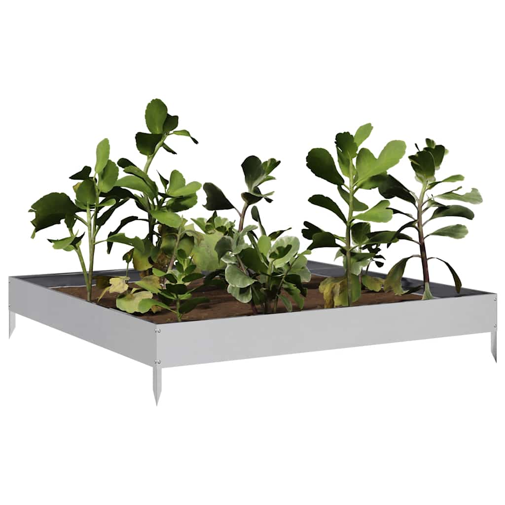 VidaXL jardinière surélevée 100x100x18,5 cm en acier galvanisé