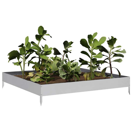 VidaXL jardinière surélevée 100x100x18,5 cm en acier galvanisé