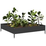 Vidaxx jardinière surélevée 100x100x26 cm acier noir