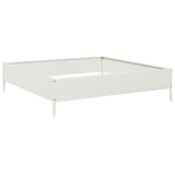 Vidaxx jardinière surélevée 100x100x26 cm acier blanc