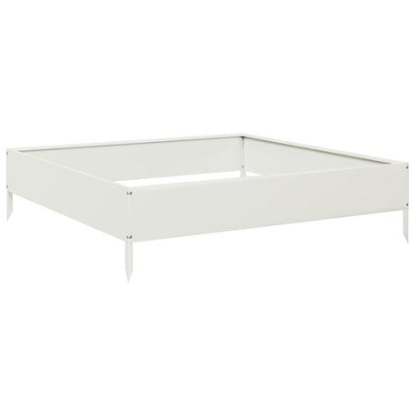 Vidaxx jardinière surélevée 100x100x26 cm acier blanc
