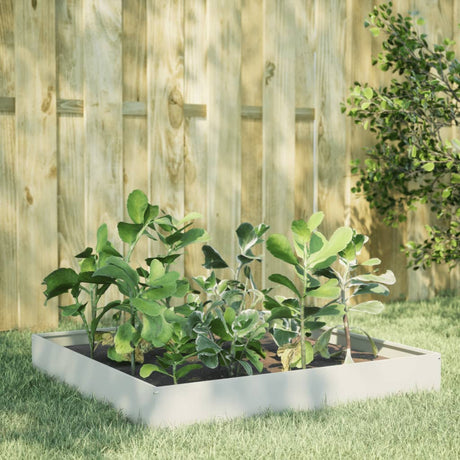 Vidaxx jardinière surélevée 100x100x26 cm acier blanc