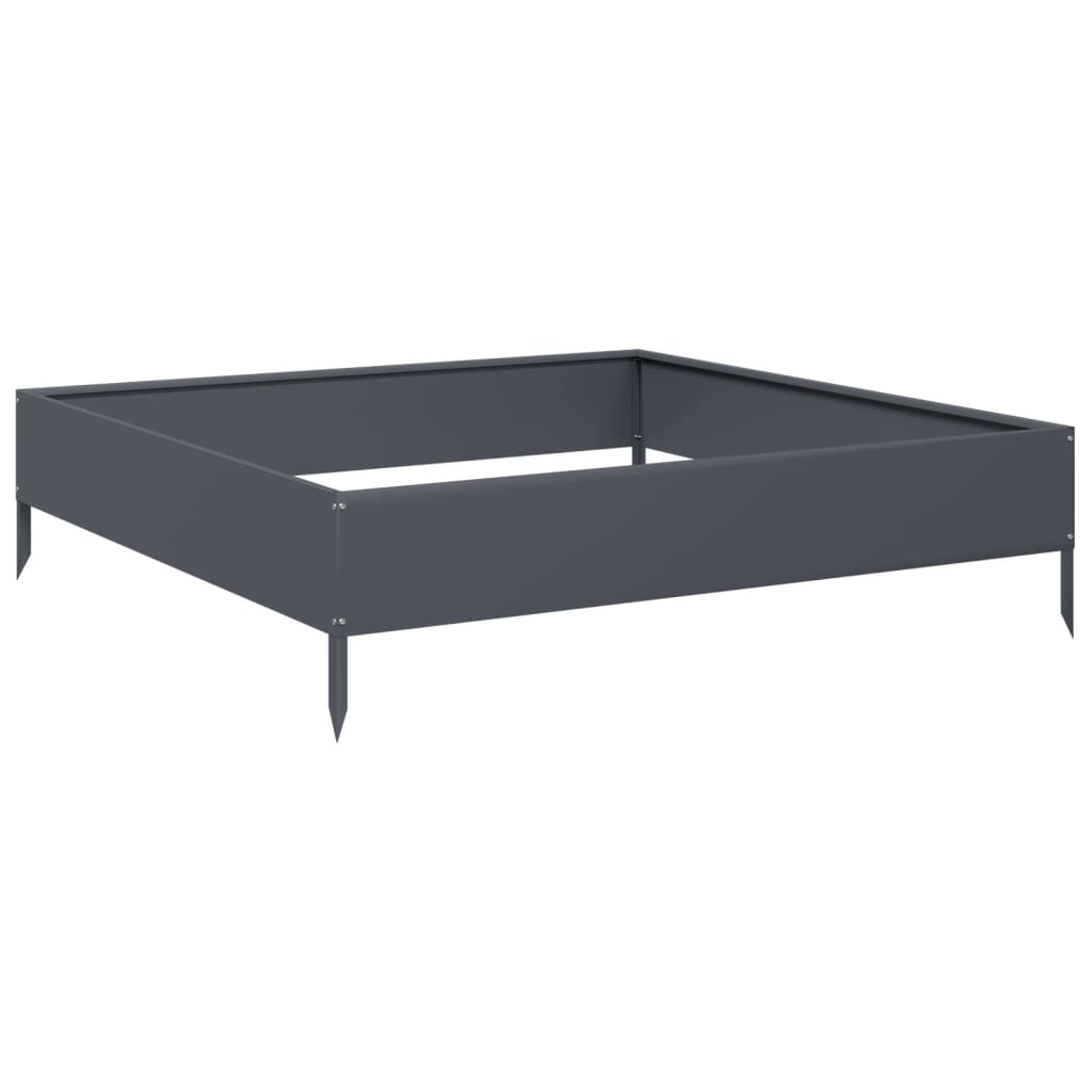Vidaxx jardinière surélevée 100x100x26 cm acier anthracite