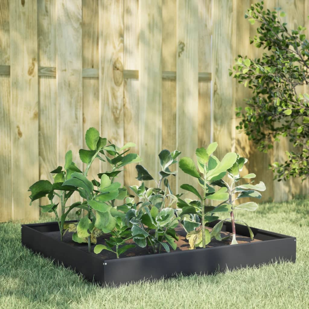 Vidaxx jardinière surélevée 100x100x26 cm acier anthracite