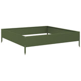 Vidaxx jardinière surélevée 100x100x26 cm acier vert olive