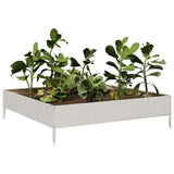 Vidaxx jardinière surélevée 100x100x26 cm inox