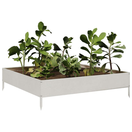 Vidaxx jardinière surélevée 100x100x26 cm inox