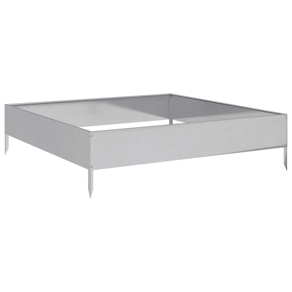 Vidaxx jardinière surélevée 100x100x26 cm en acier galvanisé