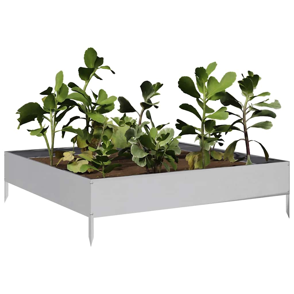 Vidaxx jardinière surélevée 100x100x26 cm en acier galvanisé