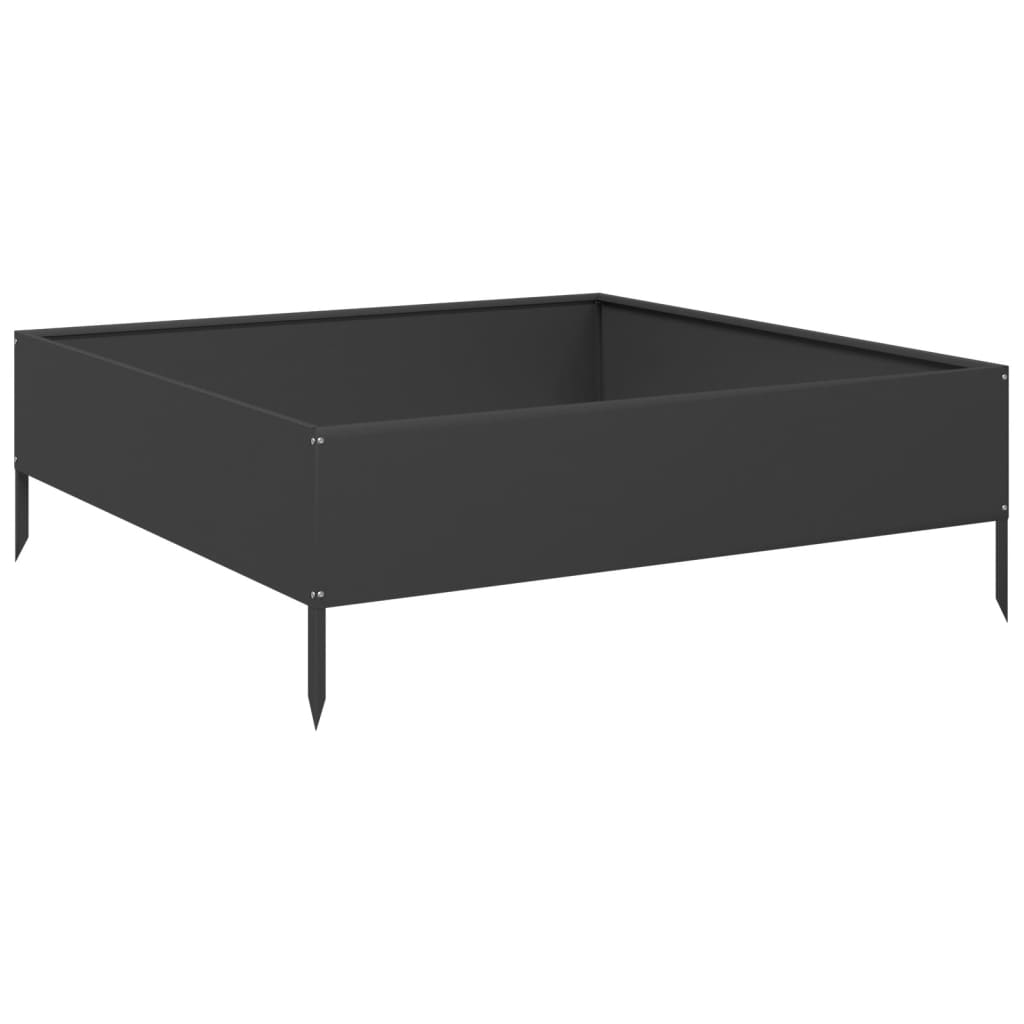 Vidaxx jardinière surélevée 100x100x33,5 cm acier noir