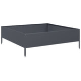 Vidaxx jardinière surélevée 100x100x33,5 cm acier anthracite