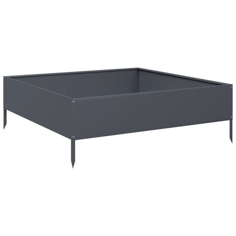Vidaxx jardinière surélevée 100x100x33,5 cm acier anthracite