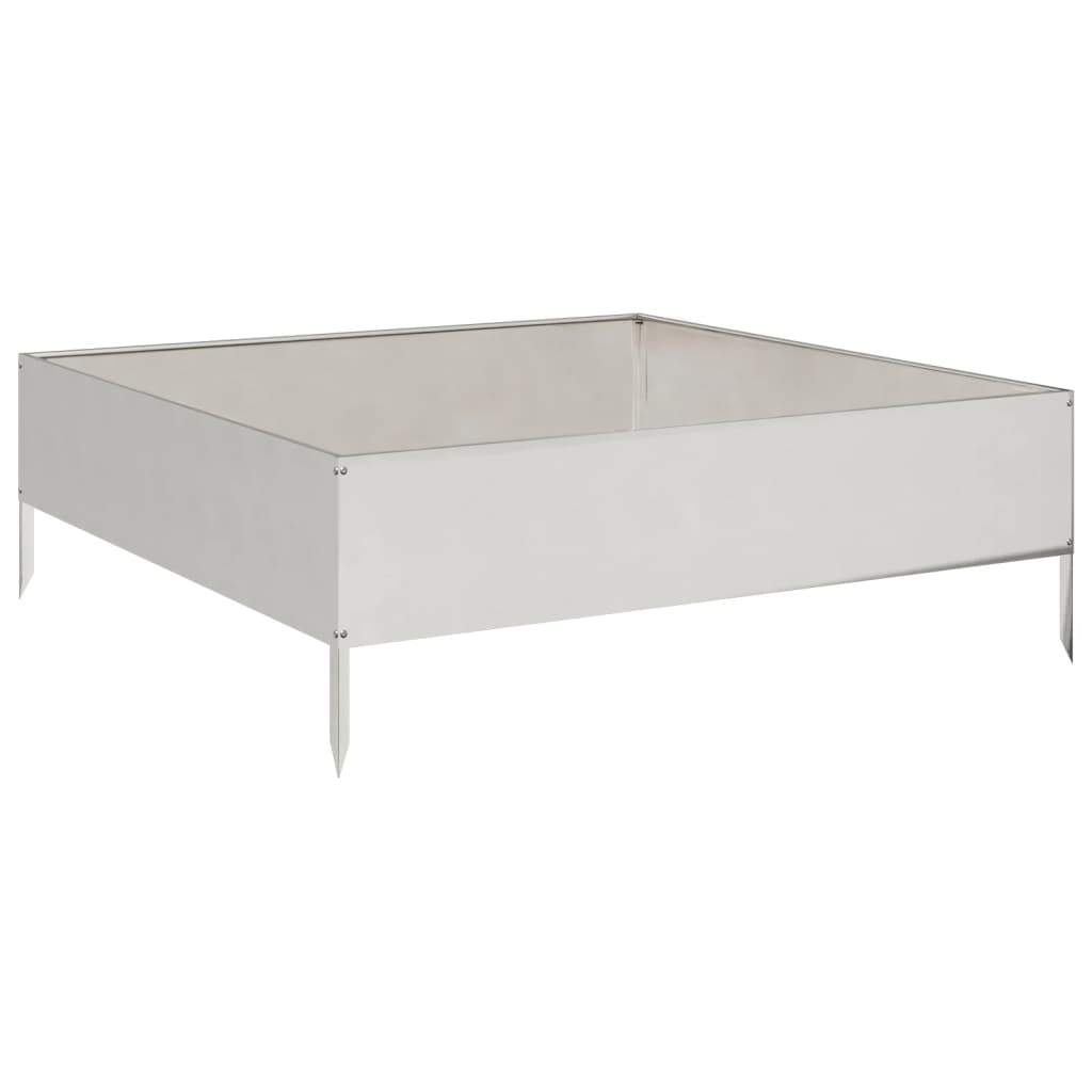 Vidaxx jardinière surélevée 100x100x33,5 cm inox