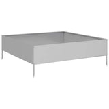 VidaXL jardinière surélevée 100x100x33,5 cm en acier galvanisé