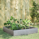 VidaXL jardinière surélevée 100x100x33,5 cm en acier galvanisé