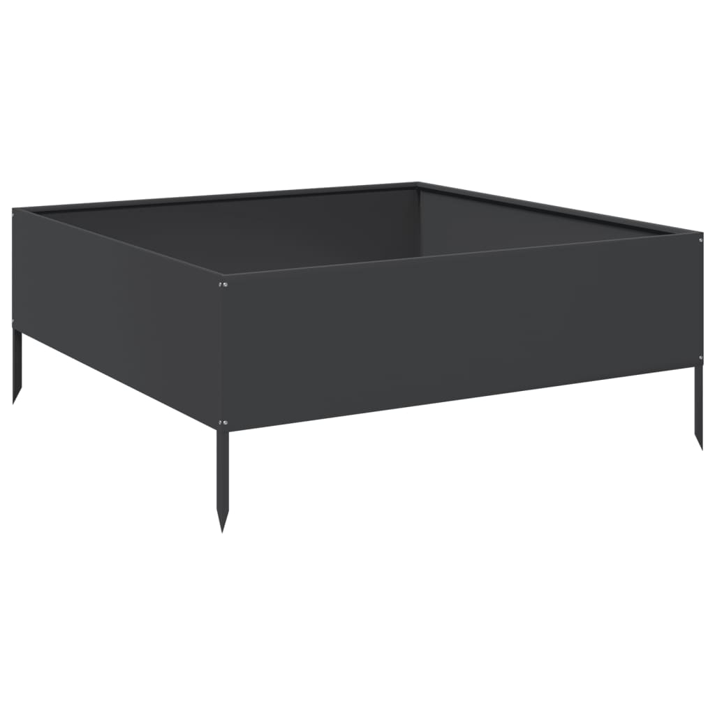 Vidaxx jardinière surélevée 100x100x25 cm acier noir