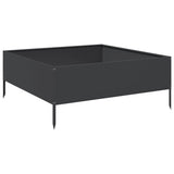 Vidaxx jardinière surélevée 100x100x25 cm acier noir