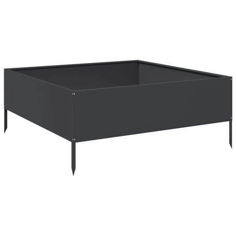 Vidaxx jardinière surélevée 100x100x25 cm acier noir