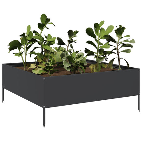 Vidaxx jardinière surélevée 100x100x25 cm acier noir