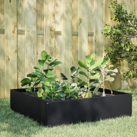 Vidaxx jardinière surélevée 100x100x25 cm acier noir