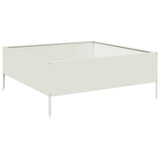 Vidaxx jardinière surélevée 100x100x25 cm acier blanc