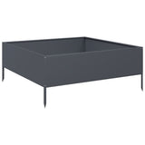 Vidaxx jardinière surélevée 100x100x25 cm acier anthracite