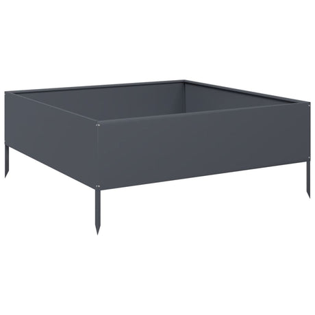 Vidaxx jardinière surélevée 100x100x25 cm acier anthracite