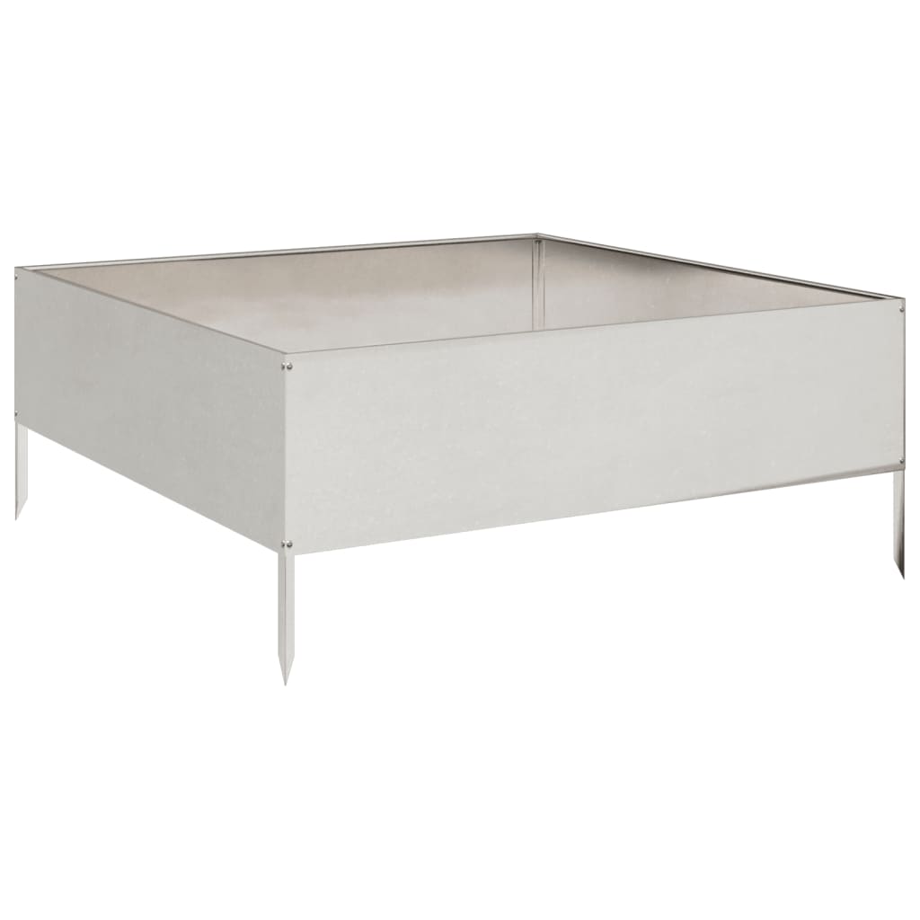 Vidaxx jardinière surélevée 100x100x25 cm inox
