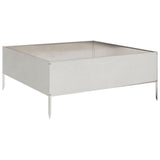 Vidaxx jardinière surélevée 100x100x25 cm inox
