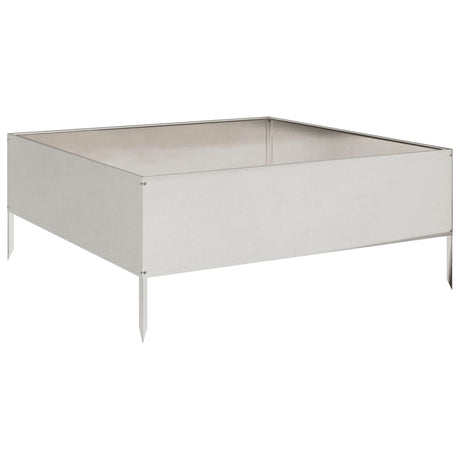 Vidaxx jardinière surélevée 100x100x25 cm inox