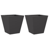 Vidaxx jardinières 2 pcs 30x30x30 cm acier noir