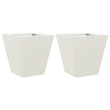 Vidaxx jardinières 2 pcs 30x30x30 cm acier blanc