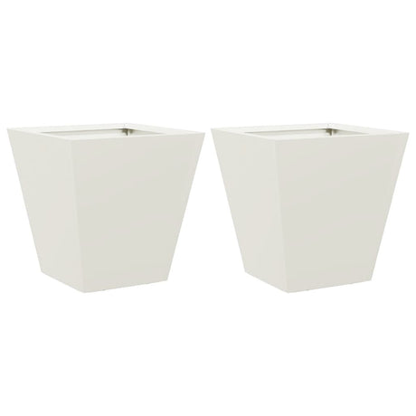 Vidaxx jardinières 2 pcs 30x30x30 cm acier blanc