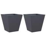 Vidaxx jardinières 2 pcs 30x30x30 cm acier anthracite