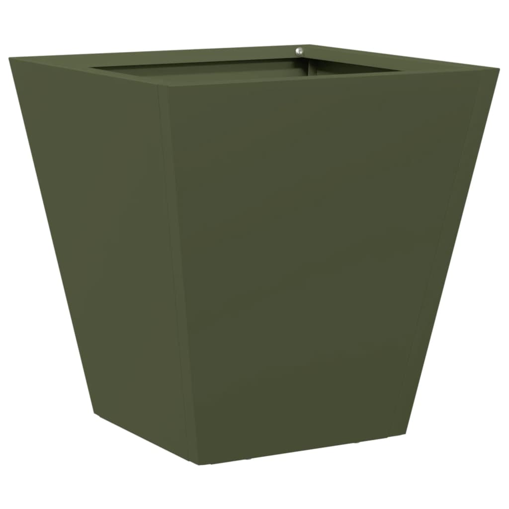 Vidaxx jardinière 30x30x30 cm acier vert olive