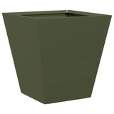 Vidaxx jardinière 30x30x30 cm acier vert olive