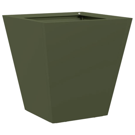 Vidaxx jardinière 30x30x30 cm acier vert olive