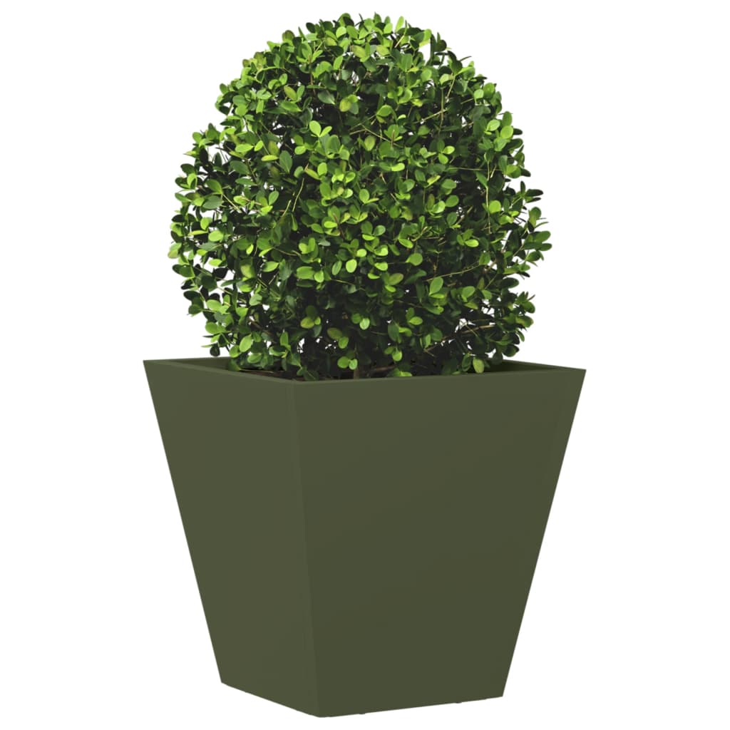 Vidaxx jardinière 30x30x30 cm acier vert olive